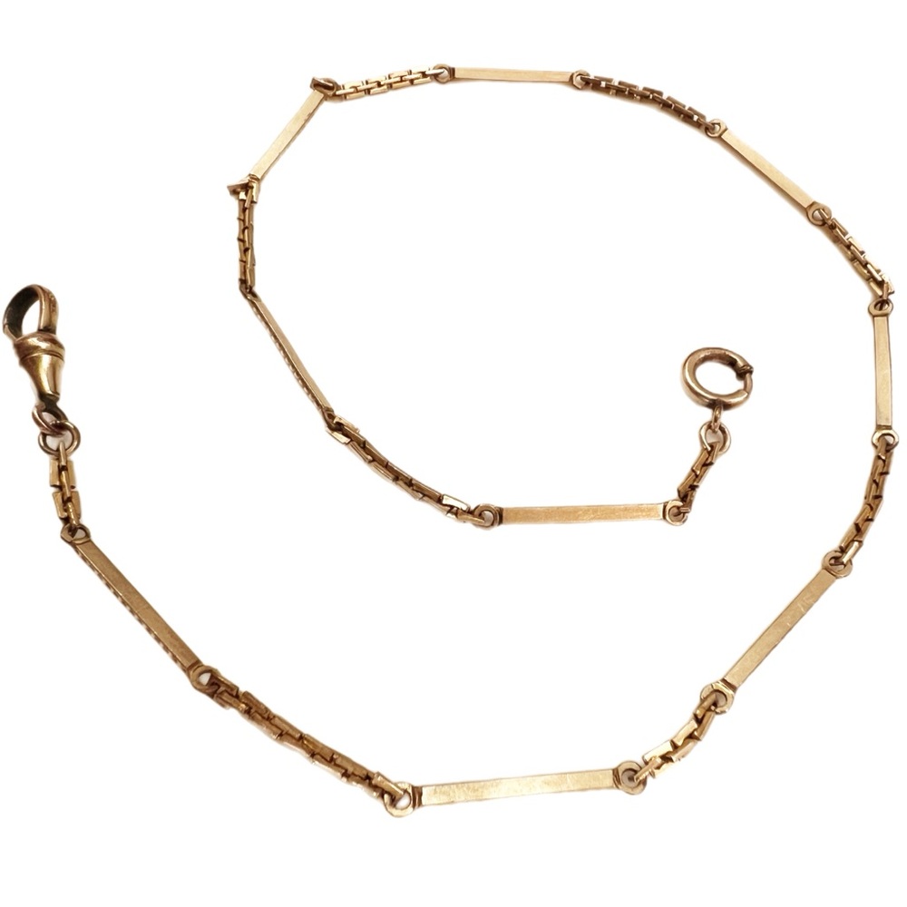 Vintage antique gold fill watch chain